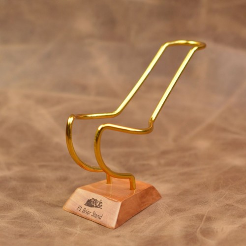 Light brown briar flexible pipe stand