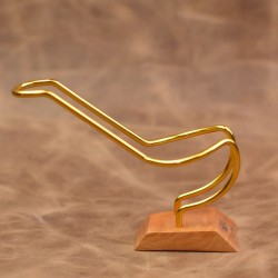 Light brown briar flexible pipe stand