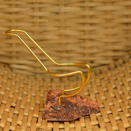 Light brown briar flexible pipe stand  (rustic)