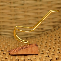 Light brown briar flexible pipe stand  (rustic)